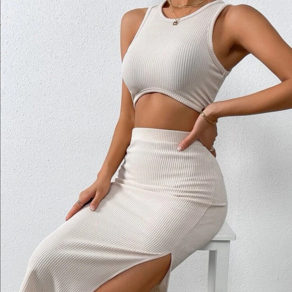 NWT Cream Knit Set (Size M) - Picture 1 of 5